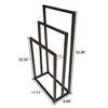 Standalone Metal Towel Holder Three-Shelf Hand Towel Stand Holder Organizer for Bathroom Accessories, Black - 4 of 4