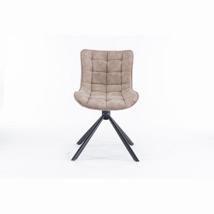 PAGED Swivel Dining Chairs Set of 2, Faux Leather Upholstered Dining Room Chairs with Metal Legs, Kitchen Chairs for Dining Room - 1 of 4