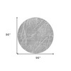Gray Ivory And Silver Abstract Washable Indoor Outdoor Area Rug - 3 of 4