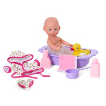 Kidoozie Bathtime Baby, 12-Inch Doll, Bath tub and Accessories for Kids, Pretend Play, Ages 3 and up