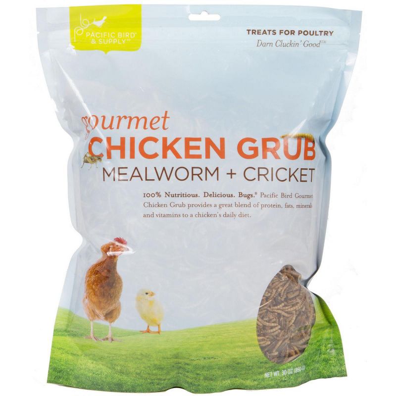 Pacific Bird & Supply Co. Gourmet Chicken Grub Mealworm and Cricket - 30 Oz, 1 of 2