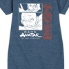 - Avatar: The Last Airbender - Katara and Aang Grid Graphic Short Sleeve Fleece Dress - 2 of 4