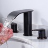 WOWOW 8 in. Widespread Double Handle Waterfall Bathroom Faucet - 2 of 4