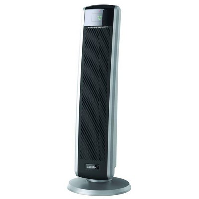 Lasko 5586 Portable Electric 1500 Watt Room Oscillating Ceramic Tower Space Heater with Remote, Adjustable Thermostat, Digital Controls, and Timer