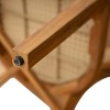 Acacia Wood Dining Chair with Light Brown Wicker - 4 of 4