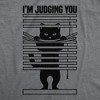 Womens Im Judging You Funny T Shirts Sarcastic Kitten Graphic Tee For Ladies - Crazy Dog Women's T Shirt - 2 of 4