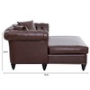 GDFStudio Marion 63"W Oversized Upholstered Chaise Lounge with 2 Pillows - 4 of 4