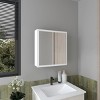 GlasFlength Decorative Wall Mirrors Wall Art Bathroom Decor Cabinet Wall Mount Vanity Medicine with Mirror for Bathroom, White, 5.7"*19.7"*21.1" - 2 of 4