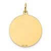 Black Bow Jewelry 14k Yellow Gold Laser Etched Beagle Disc Pendant, 19mm - 3 of 4