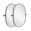 Dovelina Metal Frame Oval Pivot Bathroom Vanity Mirror Set of 2 - image 2 of 4