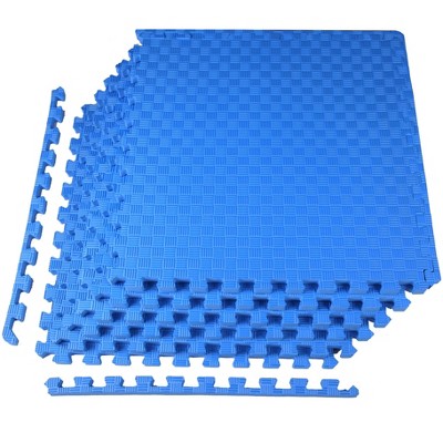 NicBex 26"L Interlocking Gym Floor Mats,Premium EVA Foam,0.5/0.75/1 Inch Thickness,6/12/18/24/36 Pieces,Home Gym and Gymnastics Floor Protection,Black