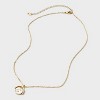 14K Gold Dipped Crystal and Mother of Pearl Circle Spinner Initial Necklace - A New Day™ - 3 of 4