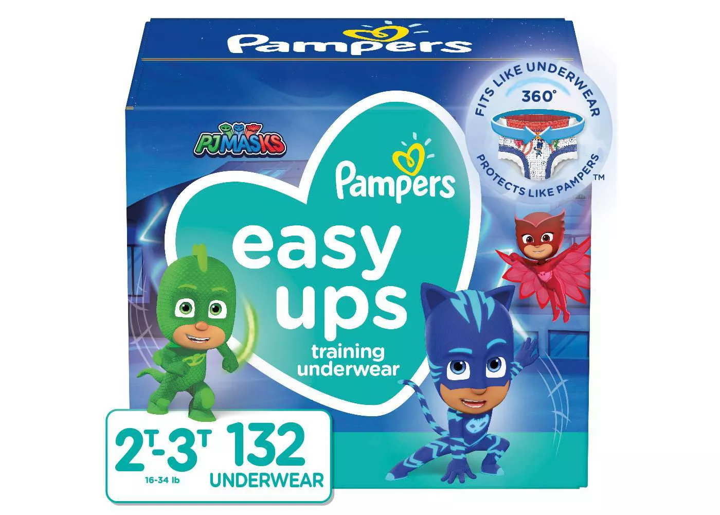 Pampers Easy Ups Boys' PJ Masks Training Underwear Enormous Pack - (Select Size) - image 1 of 7