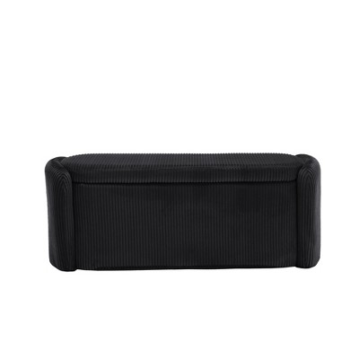 NicBex Storage Ottoman Bench for Bedroom,Upholstered Storage Bench with Safety Hinge,Ottoman for Living Room,Bedroom,Entryway