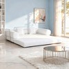 78.7" Cream Fabric Folding Sofa Bed with No Assembly, Multi-Functional Design, and Includes 2 Pillows - 4 of 4