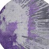 Purple Lilac And Eggplant Abstract Washable Indoor Outdoor Area Rug - 4 of 4