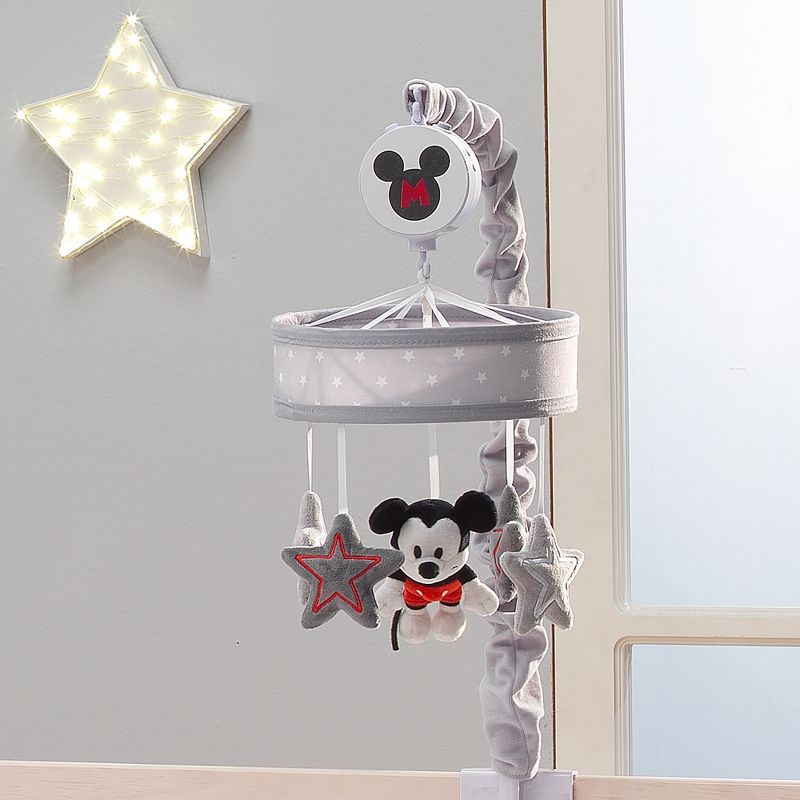 Lambs & Ivy Disney Baby Magical Mickey Mouse Musical Baby Crib Mobile - Gray, 5 of 7