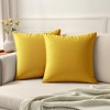 Unique Bargains Velvet Modern Solid Couch Sofa Home Decorative Pillow Covers 2 Pcs - 2 of 4