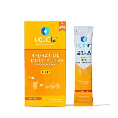 Liquid I.V. Hydration Multiplier + Immune Support Powder Energy Supplement - Tangerine - 0.56oz/10ct