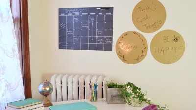 Multicolor Dry Erase US and World Map Decal Set with Marker