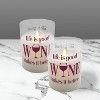 LumaBase Battery-Operated LED Glass Candles with Flickering Flame, Life is Good - Set of 2 - 3 of 4