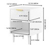 LIVAREEmlen 22.83'' H Modern White Nightstand with One Drawer and Open Shelf, Gold Accented Handle, Ideal for Bedroom Decor - 3 of 4