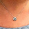 Pompeii3 1/4ct Diamond Pave Halo Pendant 14K White Gold Womens Necklace & 18" Chain - 4 of 4