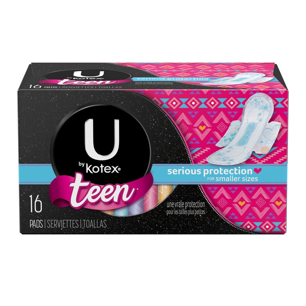 UPC 036000128529 product image for U by Kotex Fragrance-Free Regular Absorbency Teen Pads with Wings - 16ct | upcitemdb.com