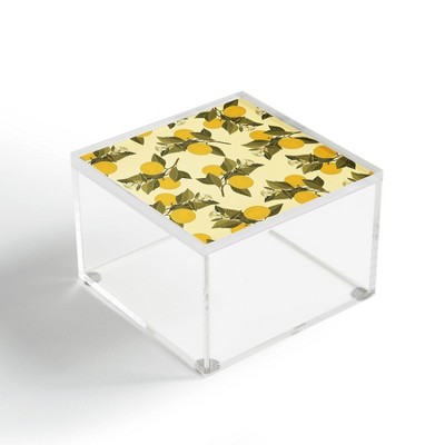 Iveta Abolina Alodie Lemons 4" x 4" Acrylic Box - Deny Designs
