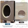Cat Tree Tower with Litter Box Enclosure 66.9in Condo with Perch & Scratching Posts - Plush Nest, Multi-Tier Play & Rest - 3 of 4