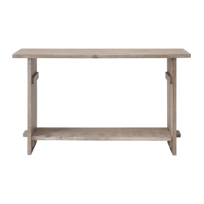 Castleton 61'' Driftwood Mango Wood Minimalist Console with Storage