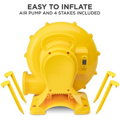 Sunny & Fun Inflatable Dual Slide Water Park with Climbing Wall