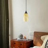Dewdrop 4.7" Mini Glass Pendant Light, Brown White Marble Glass, Vintage Hanging Ceiling Lamp - 4 of 4