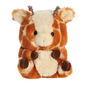 Aurora Mini Giminy Giraffe Rolly Pet Round Stuffed Animal Brown 5" - 1 of 4