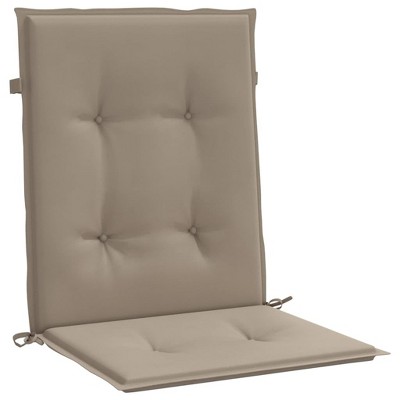 vidaXL Garden Lowback Chair Cushions in Taupe - Pack of 4, Oxford Fabric, Water-Resistant, Durable, Suitable for Outdoor/Indoor Use