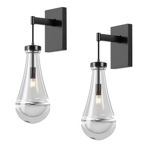 DAKAFUL Modern Raindrop Design Wall Sconce, Industrial Wall Mount Light,E12Base Stylish Accent Lighting for Bedroom, Living Room - 1 of 4