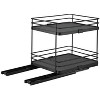 Organize It All 2 Tier Slide Out Shelf Organizer: Steel Kitchen Cabinet Storage, Black, 9" H x 10" W x 8" D, 10.47 lbs - 4 of 4