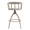 DSVIMOY Counter and Bar Stool Set of 2 Modern Swivel Stools with Fabric Seat for Kitchen and Dining, Beige, 26.77"*20.87"*12.6" - 4 of 4