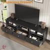 TV Stand for 65/70/75 Inch TV Entertainment Center with Storage Drawer Mid-Century Modern TV Console with Open Shelves 70in Media TV Cabinet - 3 of 4