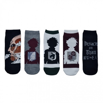 Adult Attack On Titan 5-Pair Pack of Low Cut Socks