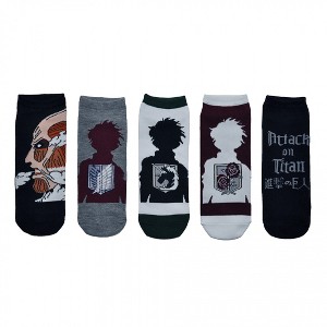 Adult Attack On Titan 5-Pair Pack of Low Cut Socks - 1 of 3