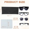 Unique Bargains PU Leather Waterproof Anti-Scratch Eyeglass Case 6.7" x 2.6" - 2 of 4