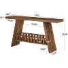 Tribesigns 63-Inch Long Entryway Console Table, Farmhouse 2-Tier Narrow Sofa Table Behind The Couch for Living Room, Hallway, Rustic Brown - 2 of 4
