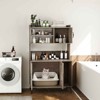 Tangkula Large Cat Litter Box Enclosure w/ Display Storage Shelves Hidden Cat Furniture - 3 of 4