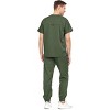Medichic Men's Workwear Uniforms- Stretch V-Neck Scrubs Set with Seven-Pocket Jogger Pants - 3 of 4