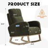 NicBex Teddy Accent Rocking Chair,Upholstered Nursery Glider Rocker with Side Pocket,Comfy Armchair with High Back for Living Room,Bedroom - 3 of 4