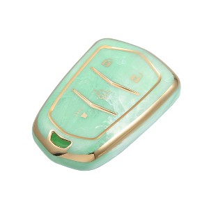 Unique Bargains Compatible 4 Button Car Key Fob Cover for Cadillac Escalade ATS CTS - 1 of 4