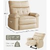 GOCAPTAIN Oversized Rocker Recliner for Adults, Rocking Chair with 1.5X Sponge Comfort Arm and Back, Side Pockets, PU Leather Manual Recliner Chair - 2 of 4