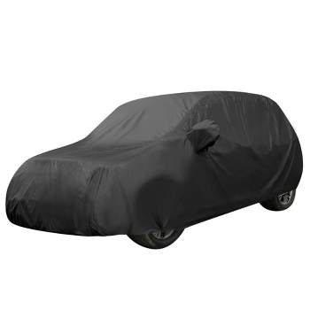 Unique Bargains Breathable Sun Snow Rain Resistant Car Cover w Mirror Pocket YXL 206"  Black 1 Pc