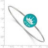 Black Bow Jewelry Sterling Silver Zeta Tau Alpha Greek Life Bangle Bracelet 7 Inch - 2 of 3